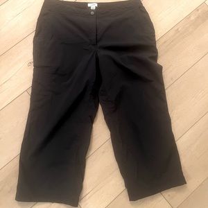 LL BEAN MID-RISE CROPPED TRAIL PANTS SZ 12 SLIMMING FLATTERING COMFY FIT